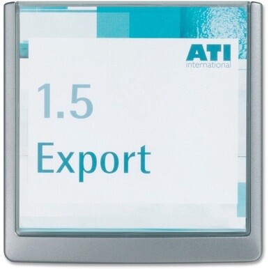 DURABLE&amp;reg; Wall-Mounted CLICK SIGN - 5-7/8&quot; x 5-7/8&quot; - Acrylic, Aluminum - Updateable - Graphite - 1 Pack