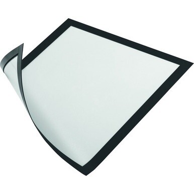 DURABLE&amp;reg; DURAFRAME&amp;reg; Magnetic Letter Sign Holder - Horizontal or Vertical, 9.5" x 12" Frame Size - Holds 8.5" x 11" Insert, 2 -Pack, Black