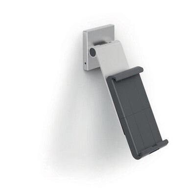 DURABLE Tablet Holder Pro Mount (Fits 7-13&quot; Tablets) - 2.5&quot; x 3.1&quot; x 10.6&quot; x - Steel, Aluminum, ABS - 1 Each - Metallic Silver