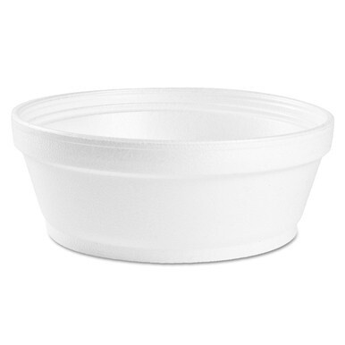 Foam Container, Squat, 8 oz, 4.63&quot; Diameter x 1.13&quot;h, White, 500/Carton