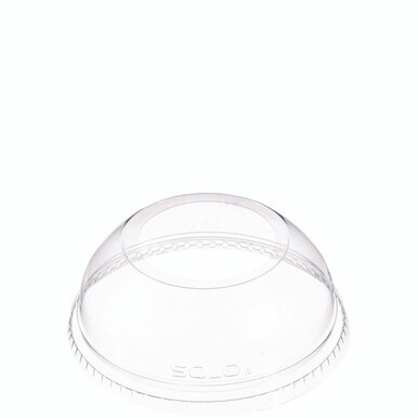 Open-Top Dome Lid, Fits 16 oz to 24 oz Plastic Cups, Clear, 1.9&quot; Dia Hole, 1,000/Carton
