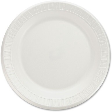 Dart Quiet Classic 9&quot; Laminated Foam Plates - 125 / Pack - White - Foam Body - 4 / Carton