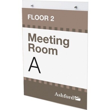 Deflecto Classic Image Wall Mount Sign Holder - 1 Each - 8.5&quot; Width x 11&quot; Height - Wall Mountable - Plastic - Clear