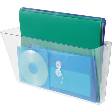 Deflecto EZ Link Stackable DocuPocket - 1 Compartment(s) - 7&quot; Height x 16.3&quot; Width x 4&quot; Depth - Stackable - Clear - 1 Each