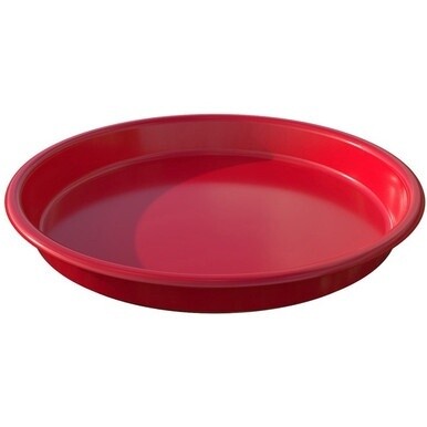 Deflecto Kids Antimicrobial Round Craft Tray - Accessories, Art, Craft - 1.61&quot;Height x 13.07&quot;Width x 13.07&quot;Depth - 1 Each - Red - Polypropylene