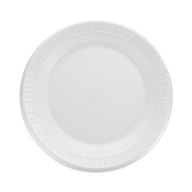 Quiet Classic Laminated Foam Dinnerware, Plate, 9&quot;, White, 125/Pack, 4 Packs/Carton