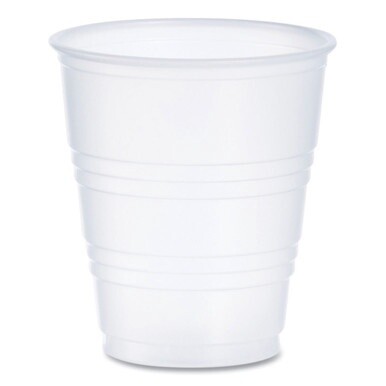 High-Impact Polystyrene Cold Cups, 5 oz, Translucent, 100/Pack