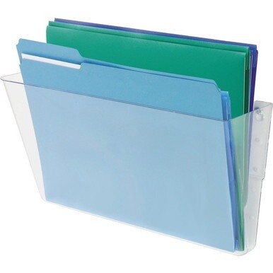 Deflecto EZ Link Stackable DocuPocket - 1 Compartment(s) - 7&quot; Height x 13&quot; Width x 4&quot; Depth - Stackable - Clear - Plastic - 1 Each
