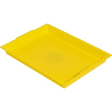 Deflecto Antimicrobial Finger Paint Tray - Painting - 1.83&quot;Height x 16.04&quot;Width x 12.07&quot;Depth - Yellow - Polypropylene, Plastic