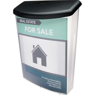 Deflecto Outdoor Literature Box - 13.1&quot; Height x 10&quot; Width x 4.5&quot; Depth - Break Resistant, Water Proof - Gray - Plastic - 1 Each