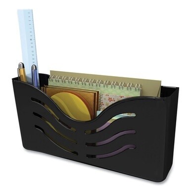 EZ Link Magnetic Wall Mount Supply Organizer, Legal/Letter/Tabloid Size, 10&quot; x 2.63&quot; x 5&quot;, Black