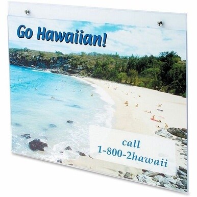 Deflecto Classic Image Wall Mount Sign Holders - 1 Each - 11&quot; Width x 8.5&quot; Height - Wall Mountable - Plastic - Clear