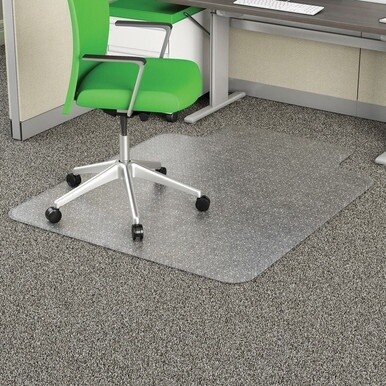 Deflecto EconoMat Chair Mat - Commercial, Carpet, Office - 53&quot; Length x 45&quot; Width x 0.10&quot; Thickness - Clear - 1Each