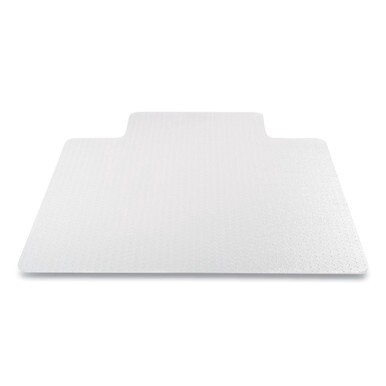 Antimicrobial Chair Mat, Medium Pile Carpet, 48 x 36, Lipped, Clear