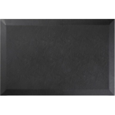 Deflecto Anti-fatigue Standing Mat - Floor - 24&quot; Length x 18&quot; Width x 0.75&quot; Thickness - Rectangular - Black - 1Each