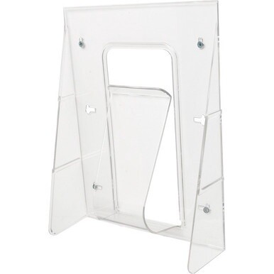 Deflecto Stand-Tall Literature Display - 1 Pocket(s) - 11.8&quot; Height x 9.1&quot; Width x 2.8&quot; DepthDesktop - Clear - Plastic - 1 Each