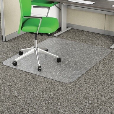 Deflecto EconoMat Chair Mat - Commercial, Carpet - 48&quot; Length x 36&quot; Width x 0.10&quot; Thickness - Rectangular - Clear - 1Each