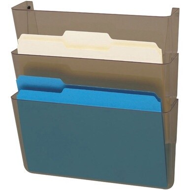 Deflecto EZ Link Unbreakable DocuPocket - 7&quot; Height x 13&quot; Width x 4&quot; Depth - Unbreakable - Smoke - Plastic - 1 / Pack