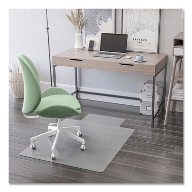 Antimicrobial Chair Mat, Rectangular, 48 x 36, Clear