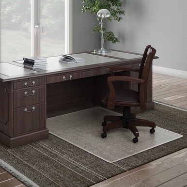 Deflecto ExecuMat for Carpet - Carpeted Floor - 60&quot; Length x 60&quot; Width x 0.33&quot; Thickness - Vinyl - Clear - 1Each