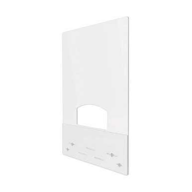 Mounting Safety Barrier with Pass Thru, 31.5&quot; x 38&quot;, Polycarbonate, Clear, 2/Carton
