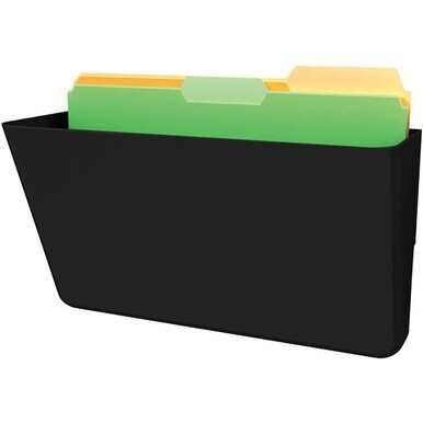 Deflecto EZ Link Sustainable DocuPocket - 1 Pocket(s) - 7&quot; Height x 13&quot; Width x 4&quot; Depth - 50% Recycled - Black - Plastic - 1 Each
