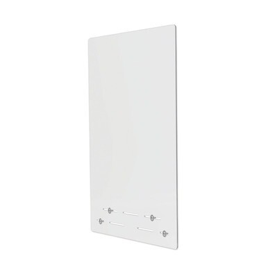 Mounting Safety Barrier with Full Shield, 23.75&quot; x 31.75&quot;, Acrylic, Clear, 2/Carton