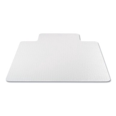 Antimicrobial Chair Mat, Medium Pile Carpet, 53 x 45, Lipped, Clear
