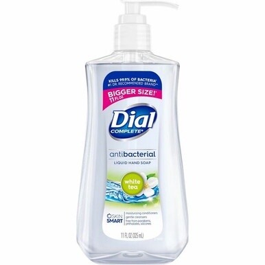 Dial White Tea Antibacterial Hand Soap - White Tea ScentFor - 11 fl oz (325.3 mL) - Pump Dispenser - Bacteria Remover - Hand, Healthcare, School, Office, Restaurant, Daycare - Moisturizing - Antibacte