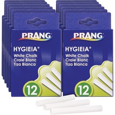 Prang Nontoxic Chalk Sticks - 3.3&quot; Length - White - 24 / Carton - 12 Per Box