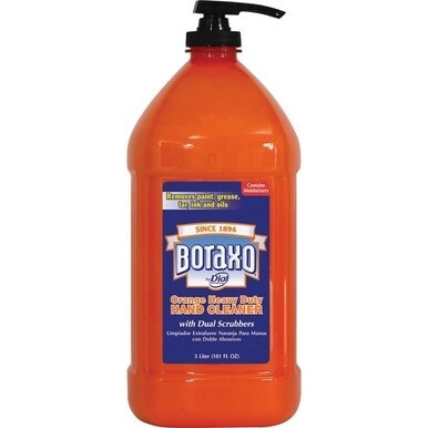 Dial Heavy-Duty Hand Cleaner - 101.4 fl oz (3 L) - Pump Bottle Dispenser - Grease Remover, Grime Remover, Ink Remover, Tar Remover, Paint Remover - Hand, Skin - Moisturizing - Orange - Heavy Duty - 1 