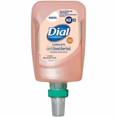 Dial Complete Antibacterial Foaming Hand Wash - FIT Universal Manual - Original ScentFor - 40.6 fl oz (1200 mL) - Pump Bottle Dispenser - Kill Germs - Hand - Moisturizing - Antibacterial - Peach - Non
