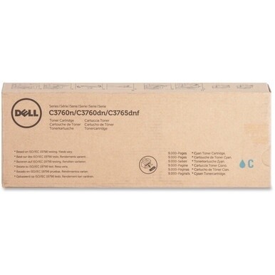 Dell Original Extra High Yield Laser Toner Cartridge - Cyan - 1 Each - 9000 Pages