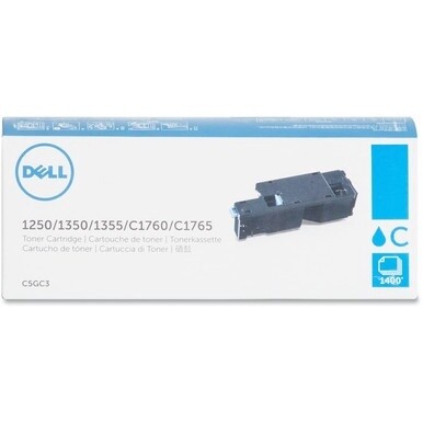 Dell Original Laser Toner Cartridge - Cyan - 1 Each - 1400 Pages