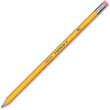 Dixon Nontoxic Chalk Sticks - #2 Lead - Black Lead - Yellow Wood Barrel - 72 / Pack