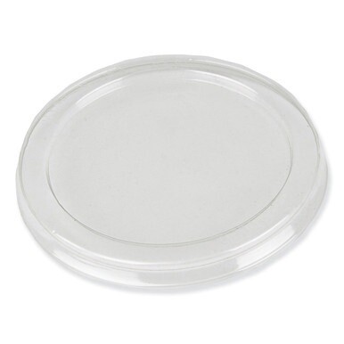 Dome Lids for 3.25&quot; Round Containers, 3.25&quot; Diameter, Clear, Plastic, 1,000/Carton