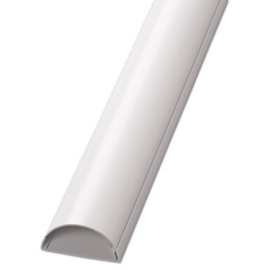 Decorative Desk Cord Cover, 60&quot; x 2&quot; x 1&quot; Cover, White