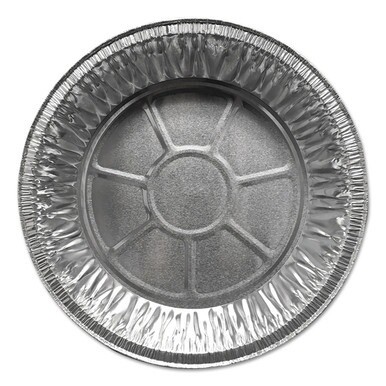 Aluminum Pie Pans, Medium, 27.6 oz, 9&quot; Diameter x 1&quot;h, Silver, 500/Carton