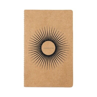 Kraft Layflat Softcover Notebook, I&#39;m Doing My Best, Medium/College Rule, Desert Sand/Black Cover, (72) 8 x 5 Sheets