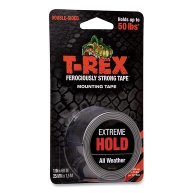 Extreme Hold Mounting Tape, 1.5&quot; Core, 1&quot; x 1.66 yds, Black
