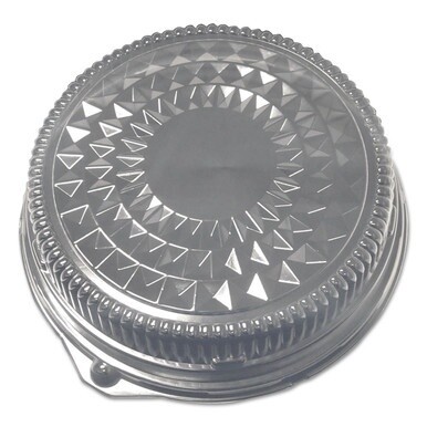 Dome Lids for 16&quot; Cater Trays, 16&quot; Diameter x 2.5&quot;h, Clear, Plastic, 50/Carton
