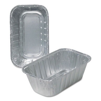 Aluminum Loaf Pans, 1 lb, 6.13 x 3.75 x 2, 500/Carton