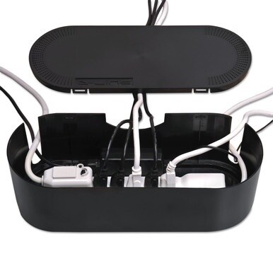 Large Cable Tidy Units, 16.5&quot; x 6.5&quot; x 5.25&quot;, Black