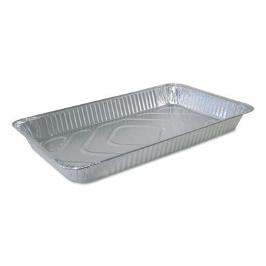 Aluminum Steam Table Pans, Full-Size MediumÃ¢â‚¬â€228 oz., 2.19&quot; Deep, 12.81 x 20.75, 50/Carton