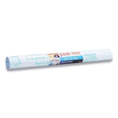 Peel-and-Stick Clear Laminate Roll, 5.91 mil, 18&quot; x 8 yd, Matte Clear