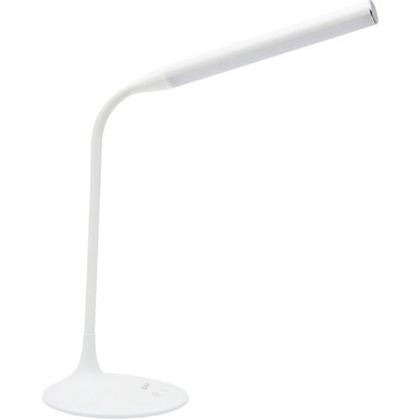 Data Accessories Company Desk Lamp - 15&quot; Height - 6 W LED Bulb - Desk Mountable - White - for Office, Home, Dorm