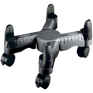 Data Accessories Company Scissors-style Mobile CPU Stand - 10&quot; Width - Floor - Plastic - Black - TAA Compliant