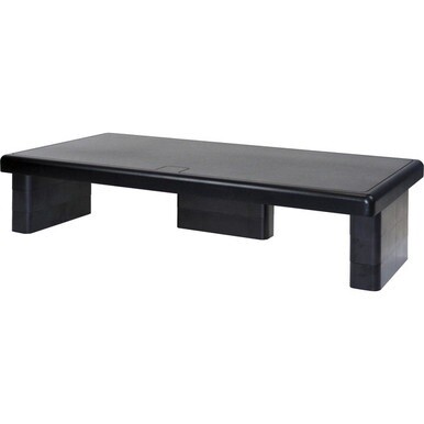 DAC Stax Ergonomic Height Adjustable Ultra Wide Monitor Stand - 66 lb Load Capacity - 4.8&quot; Height x 22&quot; Width x 10.5&quot; Depth - Plastic - Black - TAA Compliant