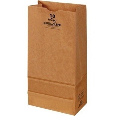 DURO Dubl Life SOS Bags - 4.50&quot; Width x 7.06&quot; Length - Brown - Kraft Paper - 1Carton - 500 Per Carton - Grocery, Food - Recycled