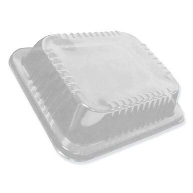 Dome Lids for 12.63 x 10.5 Oblong Containers, 1.5&quot; Half Size Steam Table Pan Lid, Low Dome, Clear, Plastic, 100/Carton